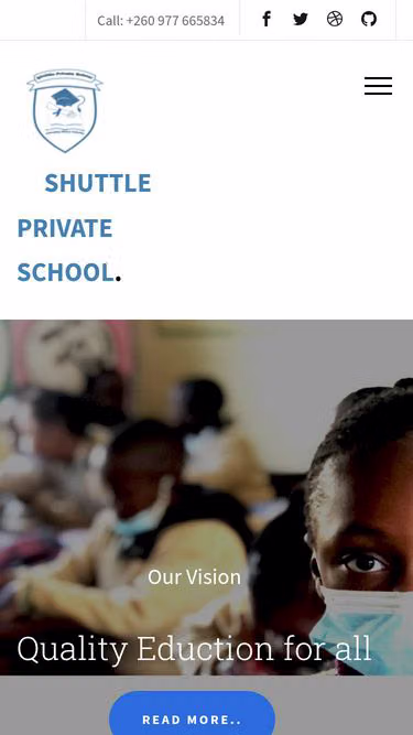 Screenshot of shuttle.edu.zm
