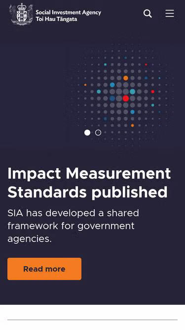 Screenshot of sia.govt.nz