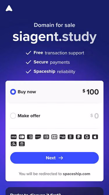 Screenshot of siagent.study