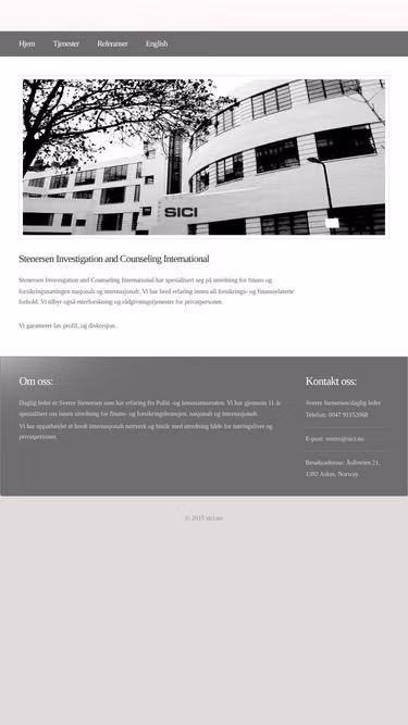 Screenshot of sici.no