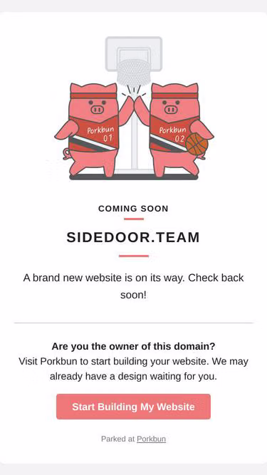 Screenshot of sidedoor.team