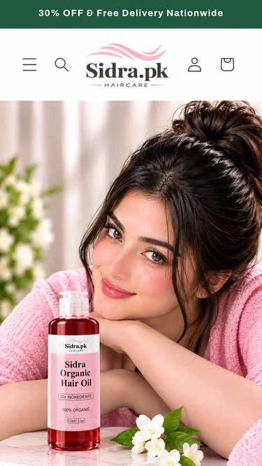 Screenshot of sidra.pk
