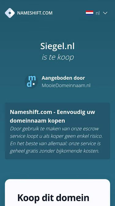 Screenshot of siegel.nl