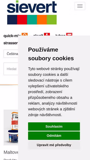 Screenshot of sievert.cz