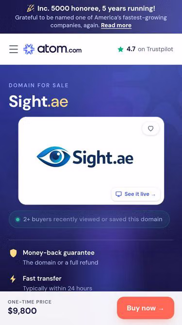 Screenshot of sight.ae