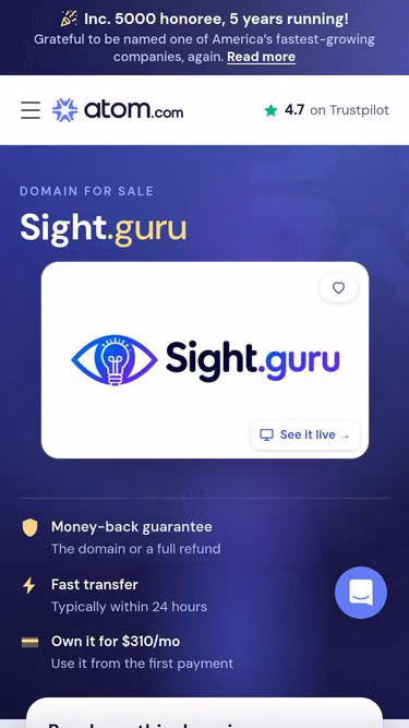 Screenshot of sight.guru
