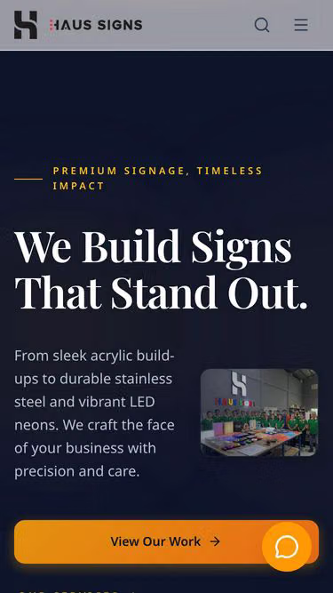 Screenshot of signs.haus