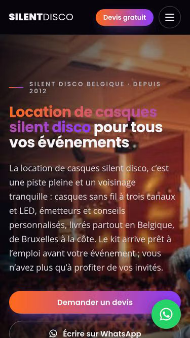 Screenshot of silent-disco.be