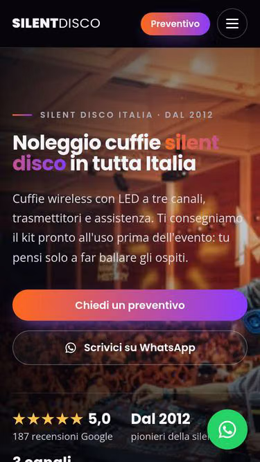 Screenshot of silent-disco.it