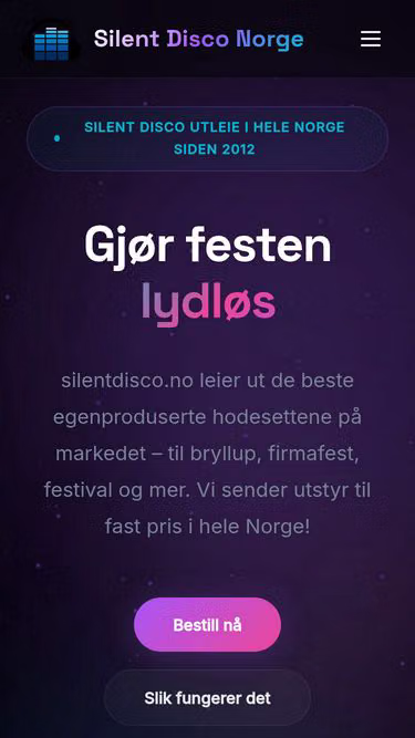Screenshot of silentdisco.no