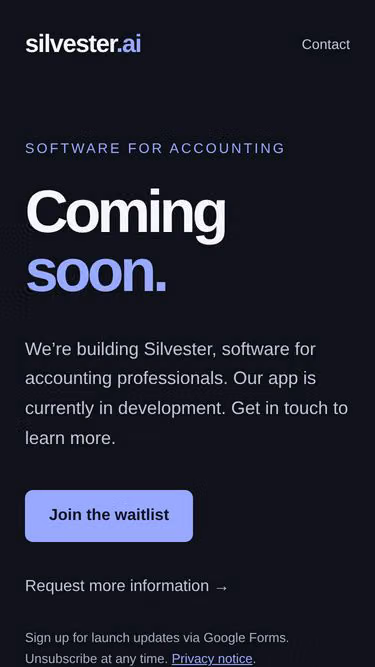 Screenshot of silvester.ai