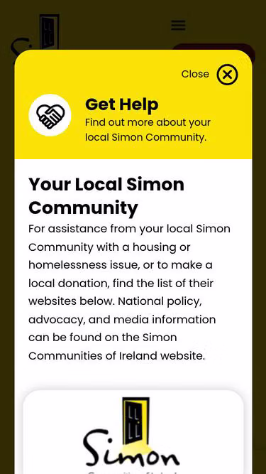 Screenshot of simon.ie