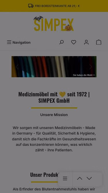 Screenshot of simpex.de