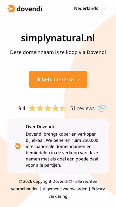 Screenshot of simplynatural.nl