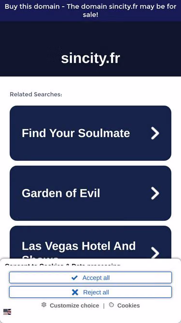 Screenshot of sincity.fr