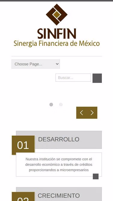Screenshot of sinergia.finance