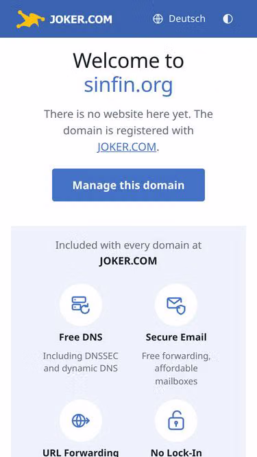 Screenshot of sinfin.org