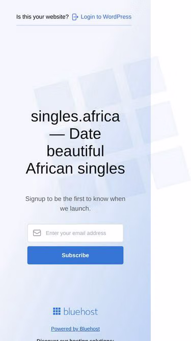 Screenshot of singles.africa
