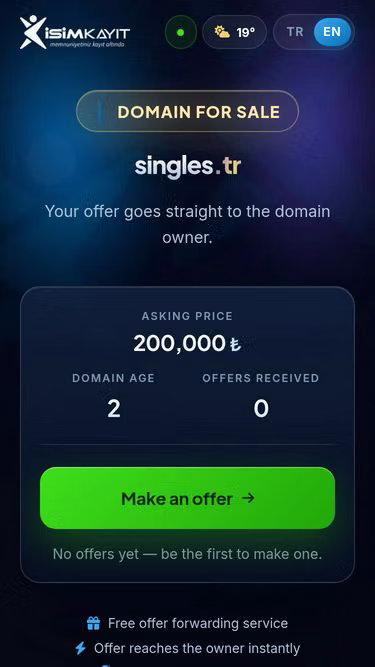 Screenshot of singles.tr