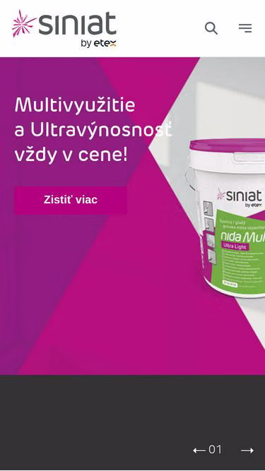 Screenshot of siniat.sk