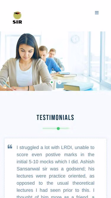 Screenshot of sir.education