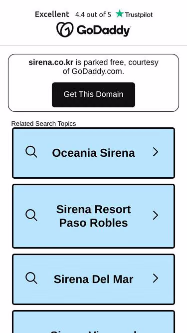 Screenshot of sirena.co.kr