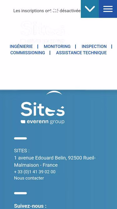 Screenshot of sites.fr
