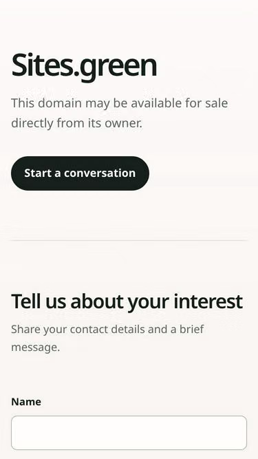 Screenshot of sites.green