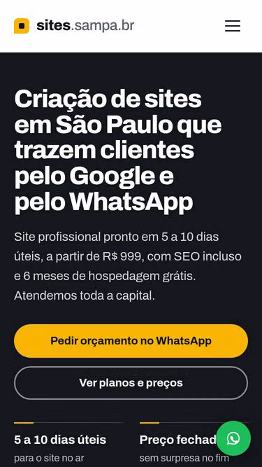 Screenshot of sites.sampa.br