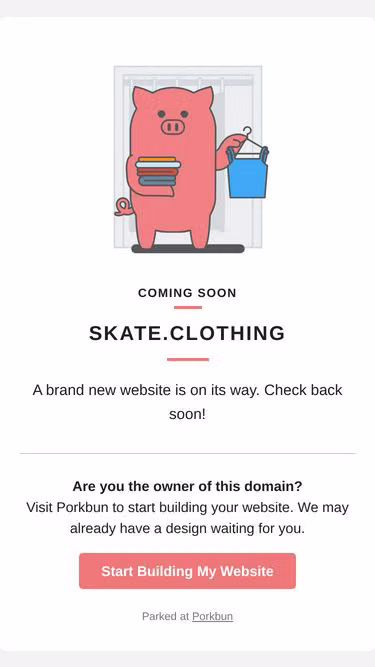 Screenshot of skate.clothing