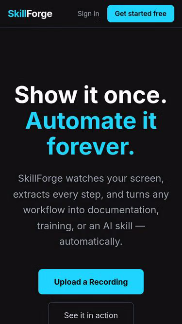 Screenshot of skillforge.sh