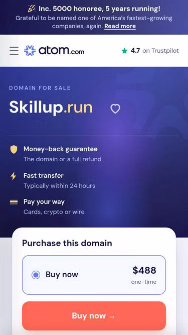 Screenshot of skillup.run