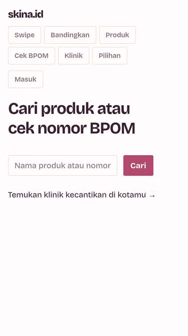 Screenshot of skina.id