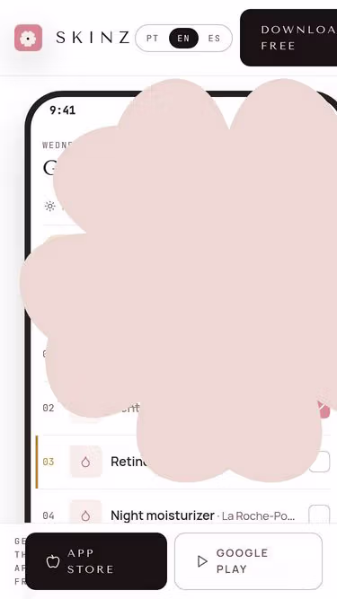 Screenshot of skinz.app