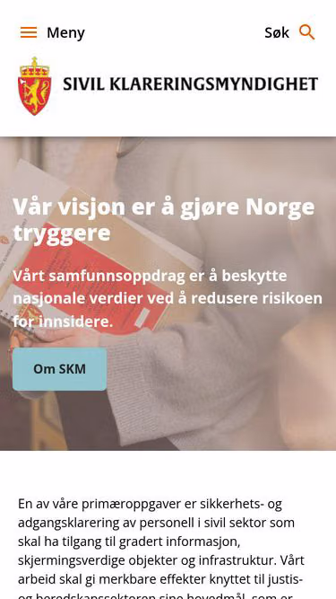 Screenshot of skm.stat.no