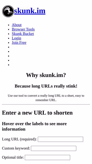 Screenshot of skunk.im