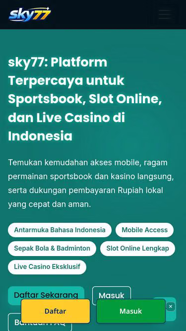 Screenshot of sky77.auction