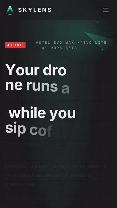 Screenshot of skylens.app