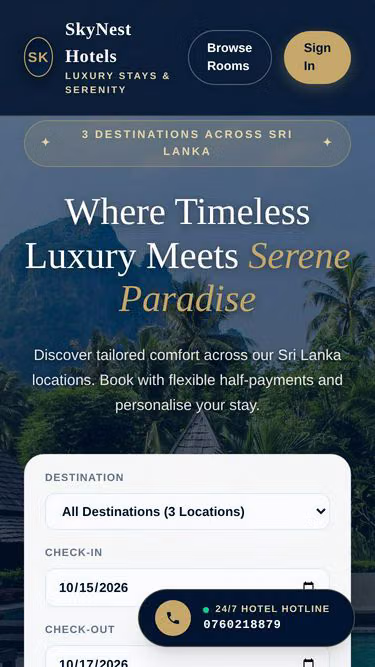 Screenshot of skynest.page