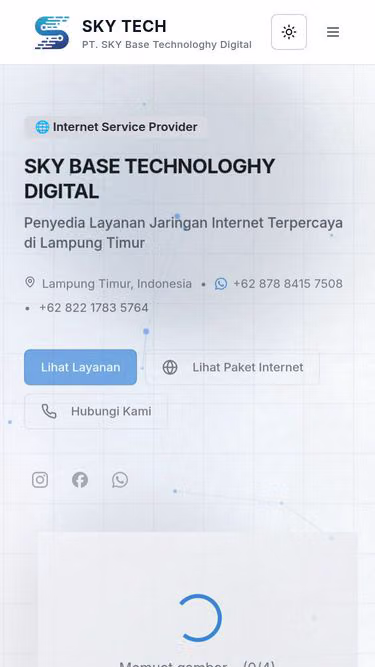 Screenshot of skytech.net.id