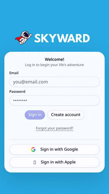 Screenshot of skyward.app