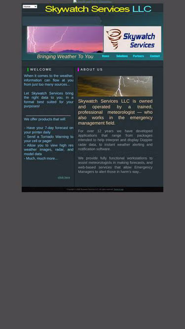Screenshot of skywatch.org