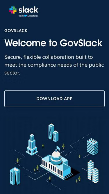 Screenshot of slack.mil