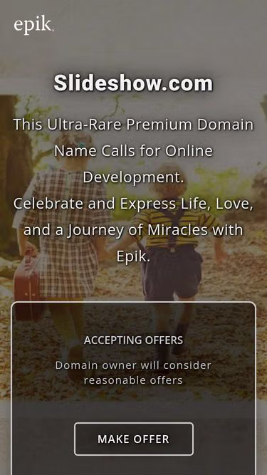 Screenshot of slideshow.com