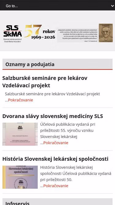Screenshot of sls.sk