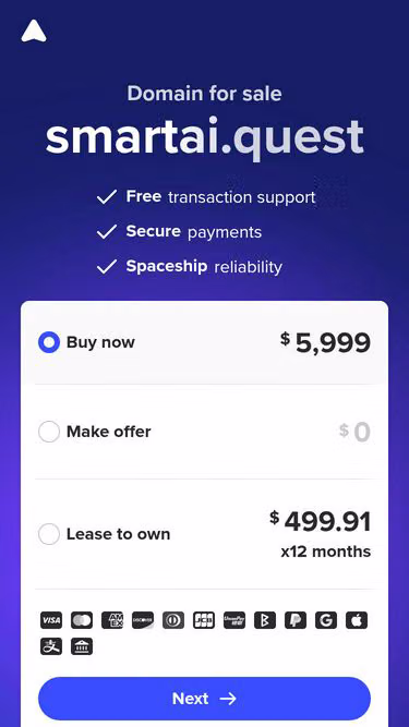 Screenshot of smartai.quest