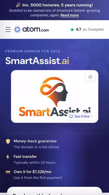 Screenshot of smartassist.ai