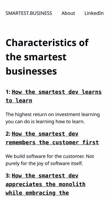 Screenshot of smartest.company