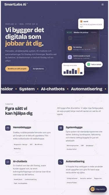 Screenshot of smartlabs.se