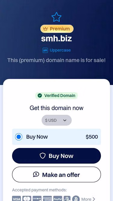 Screenshot of smh.biz